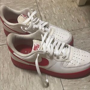 Nike Red and White Athletic Shoes